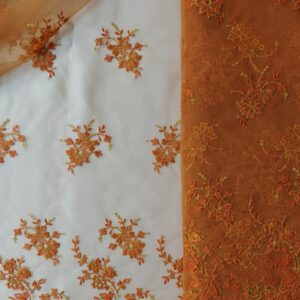 Dantela portocalie bordura flori 11032