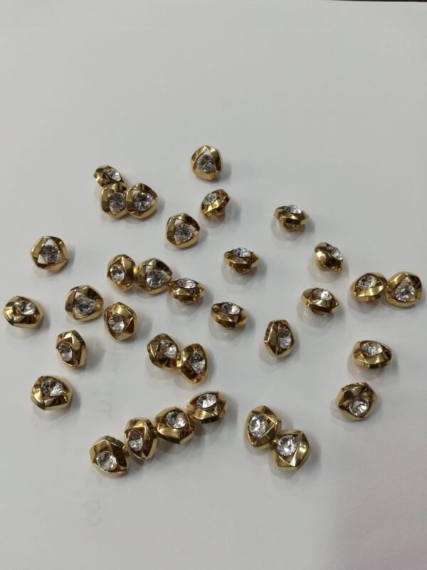 Nasturi auriu lucios cu cristale swarovski 1 cm 10301
