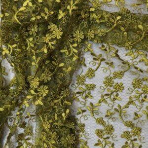 Dantela macrame verde olive inchis 3D  2906