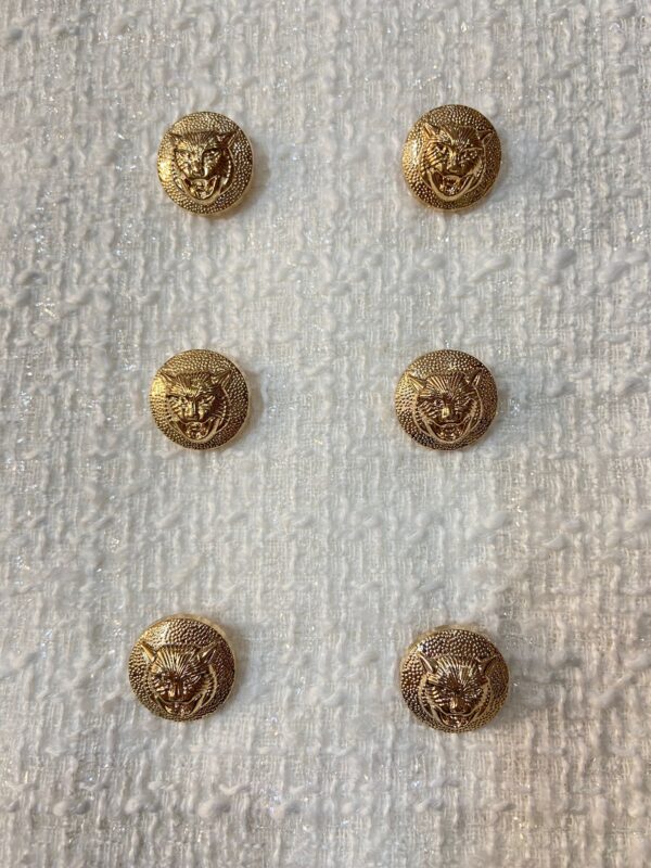 Nasturi aurii metalici cu cap de tigru (mari) 2,5 cm 5667