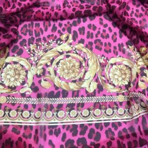 Voal animal print roz fuxia poliester 6245
