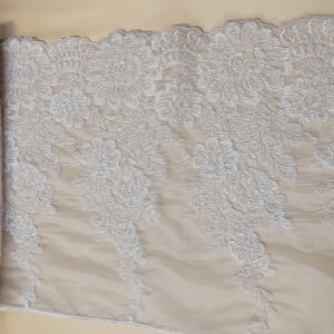 Broderie pe organza ivory 7730