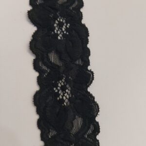 Dantela neagra elastica 4,5 cm 7849
