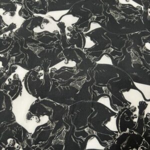 Poplin bumbac alb negru-Just Cavalli 6725