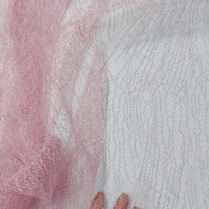 Dantela Chantilly roz lurex arg N 8396