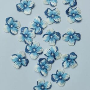 Aplicație flori albastre brodate 403