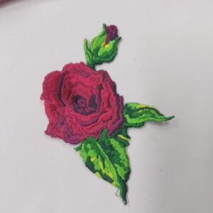 Aplicație trandafiri roz brodați 426