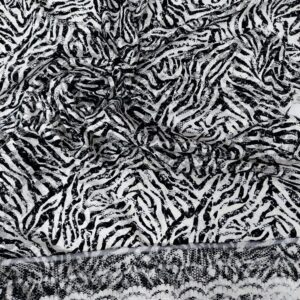 Dantela alba Chantilly zebra print 609
